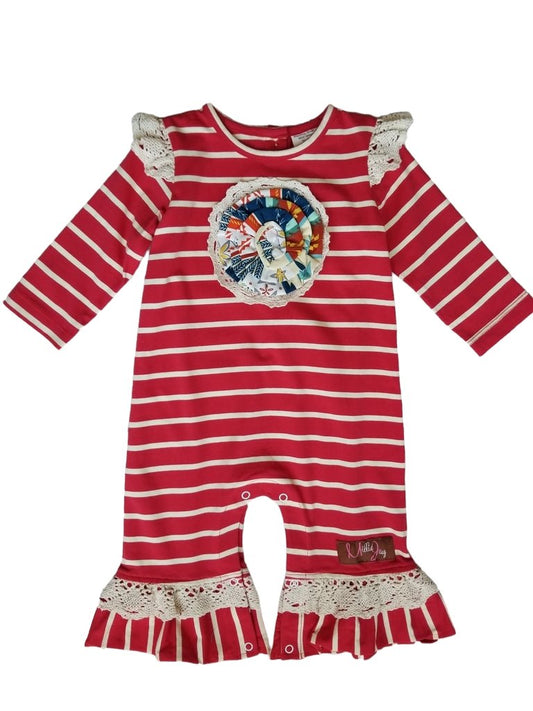 Millie Jay Dreamcatcher Knit Romper with Flower