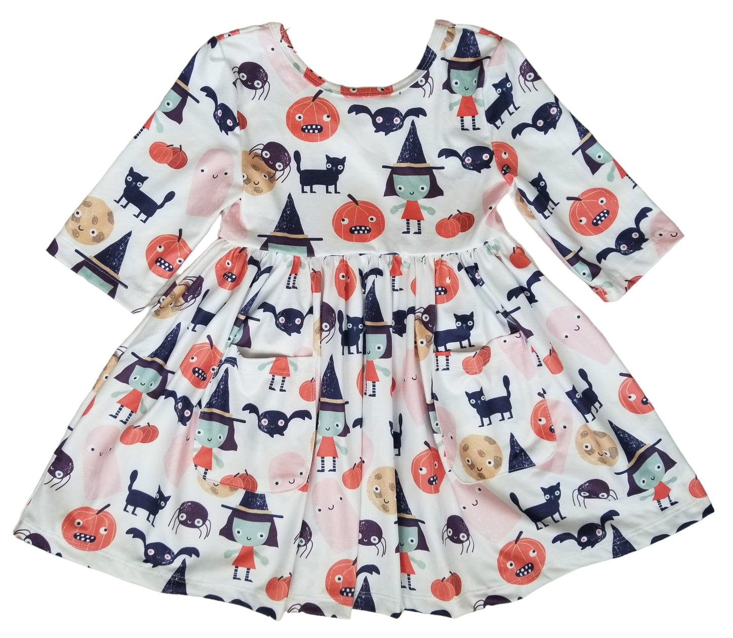 Mila & Rose Boo Crew Pocket Twirl Dress