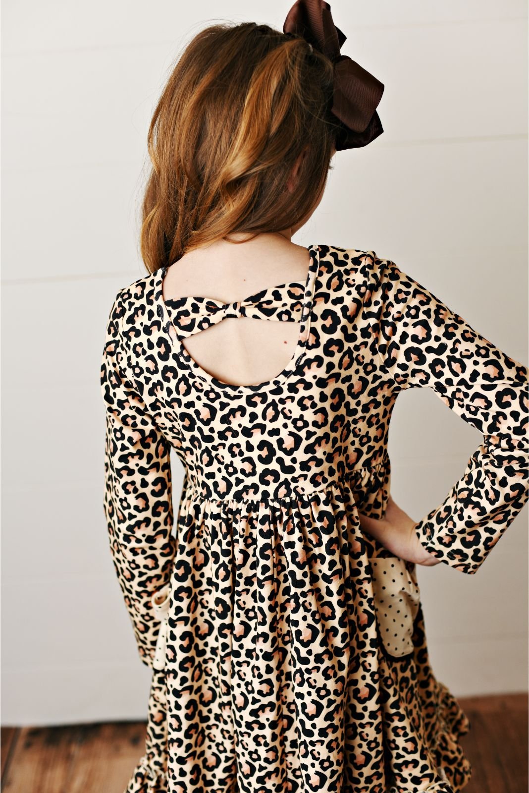 Swoon Baby Midnight Leopard Petal Pocket Dress