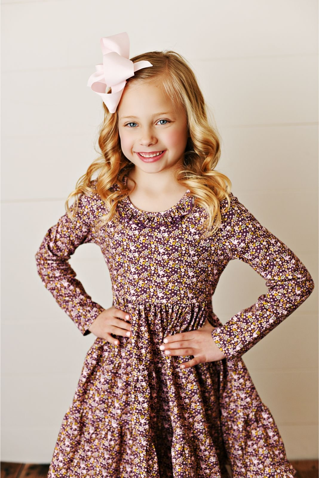 Swoon Baby Wisteria Plum Ditsy Floral Dainty Dress