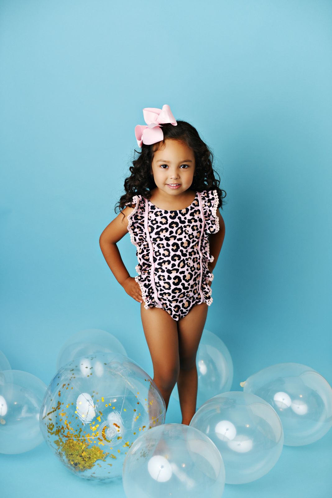 Swoon Baby Blush Leopard One Piece Swimmy Style 22-69