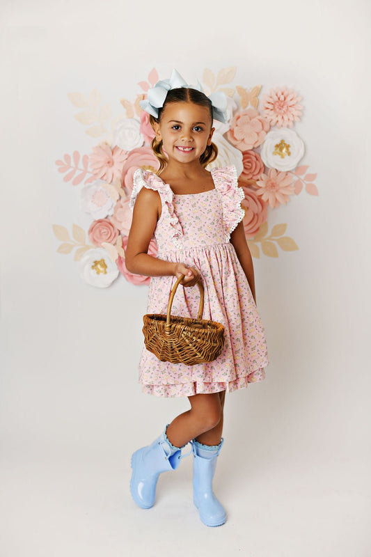Swoon Baby Spring Bunny Pinafore Dress