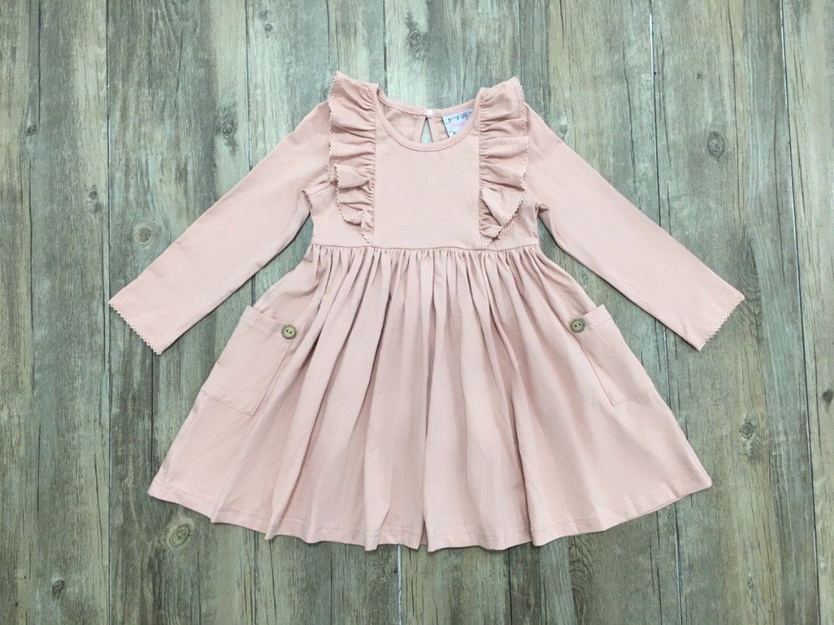 Serendipity Clothing Mauve Bella Picot Pocket Dress