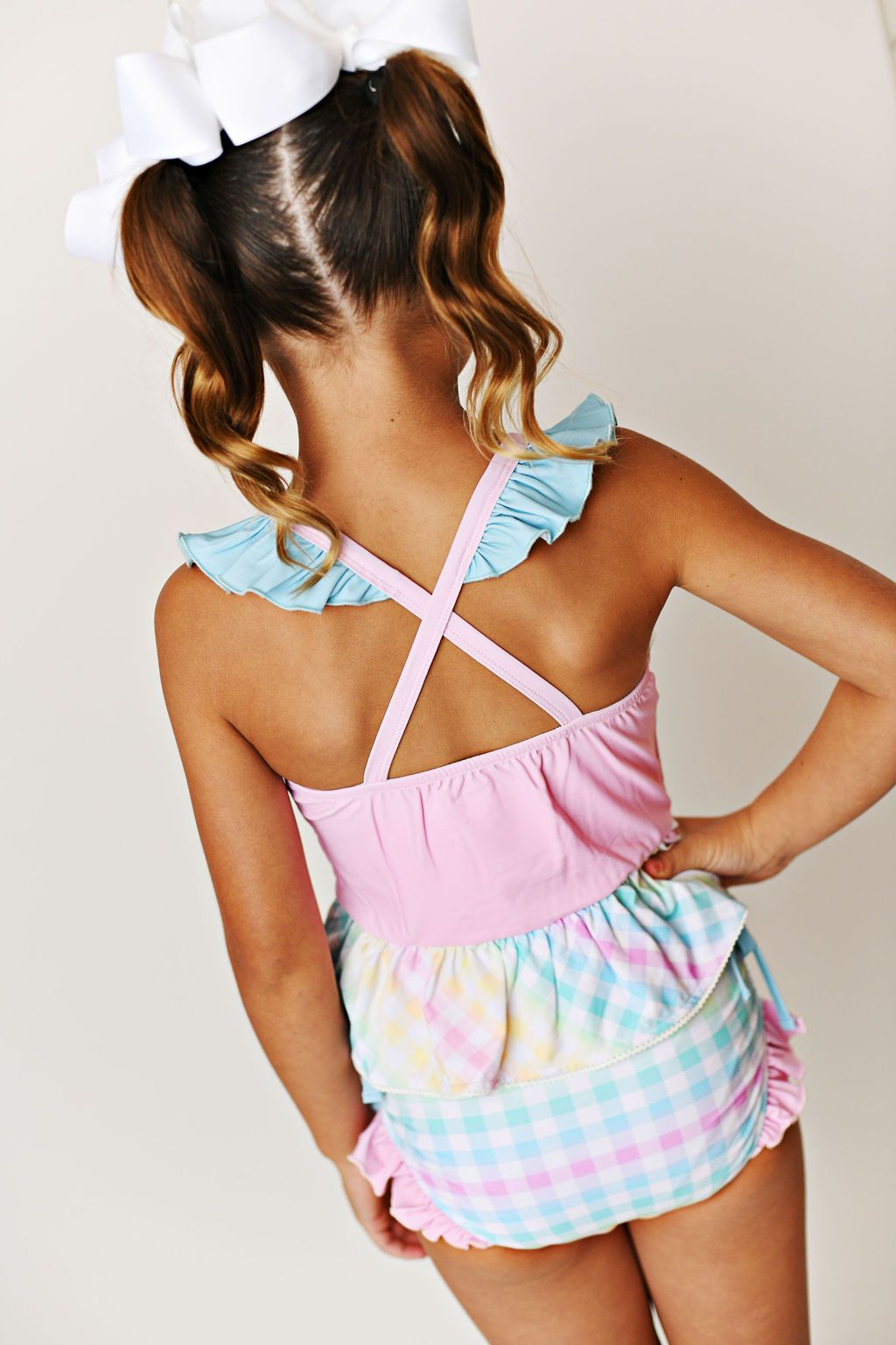 Swoon Baby Rainbow Bright UPF 50 Two Piece Tunic Swimmy