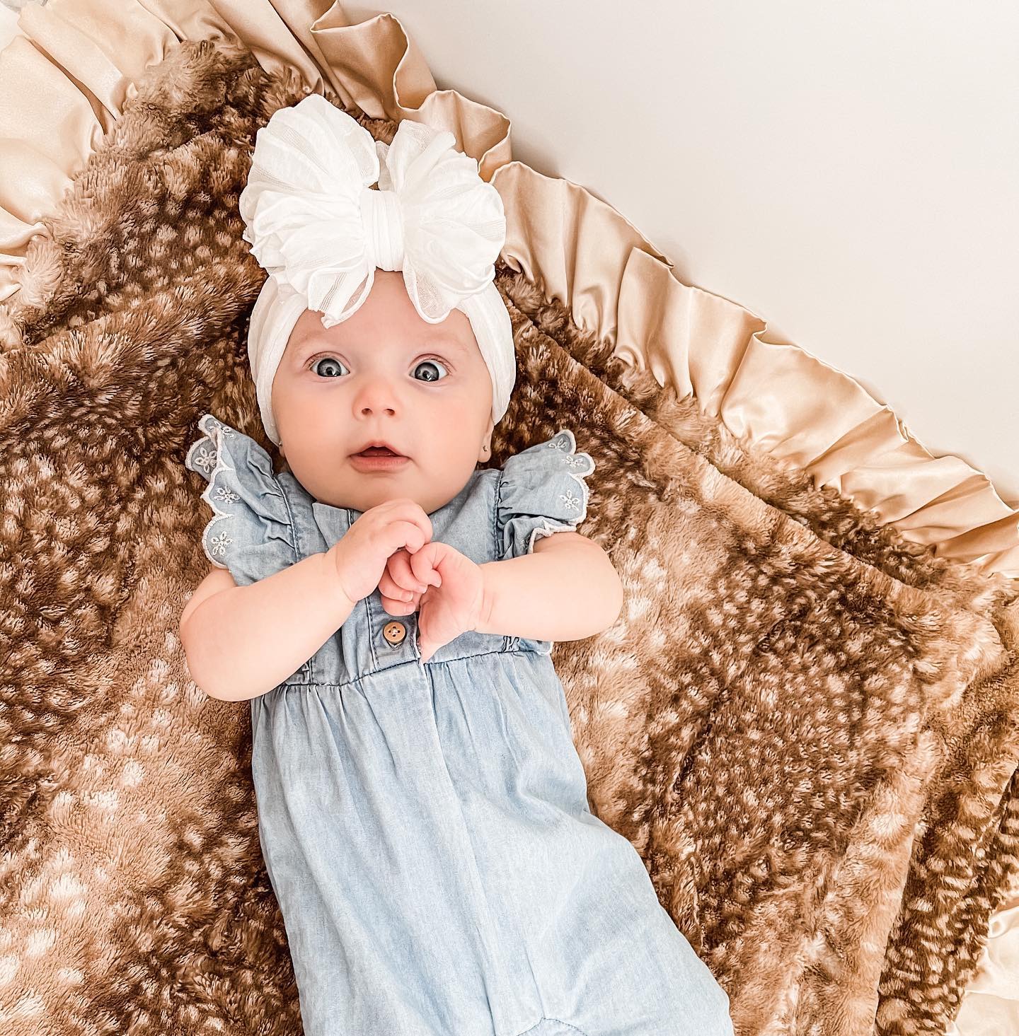 In Awe Couture Off White Ruffled Headband