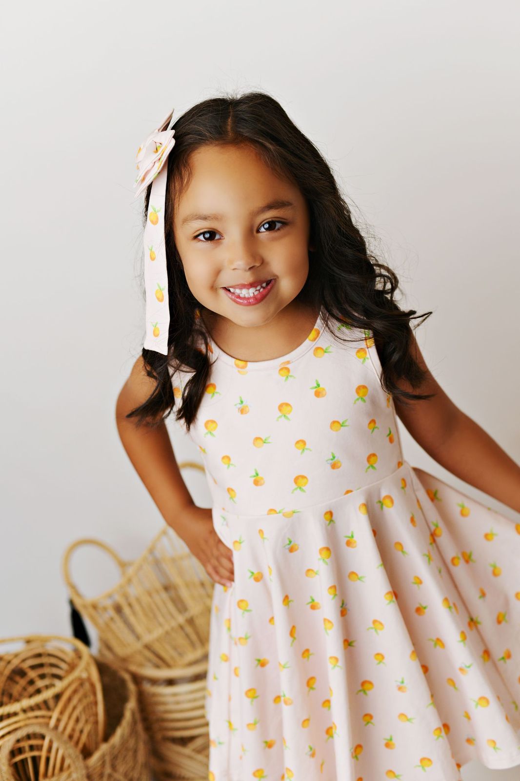 Swoon Baby Georgia Peach Ballet Bow Twirl Dress Style 23-20