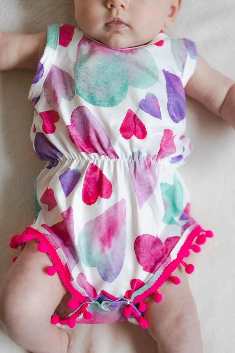 Mila & Rose Light Hearted Pom Pom Romper