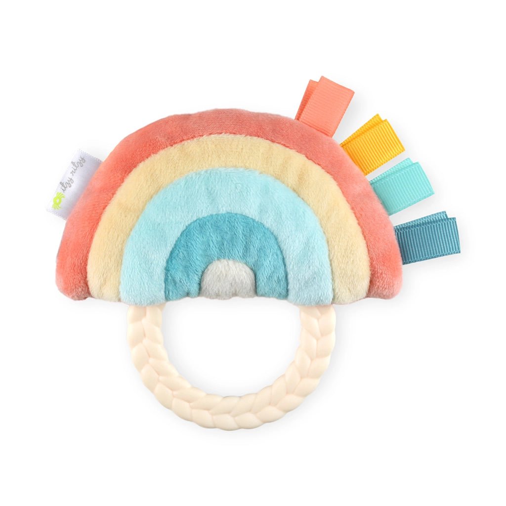 Itzy Ritzy Rainbow Plush Rattle Pal with Teether