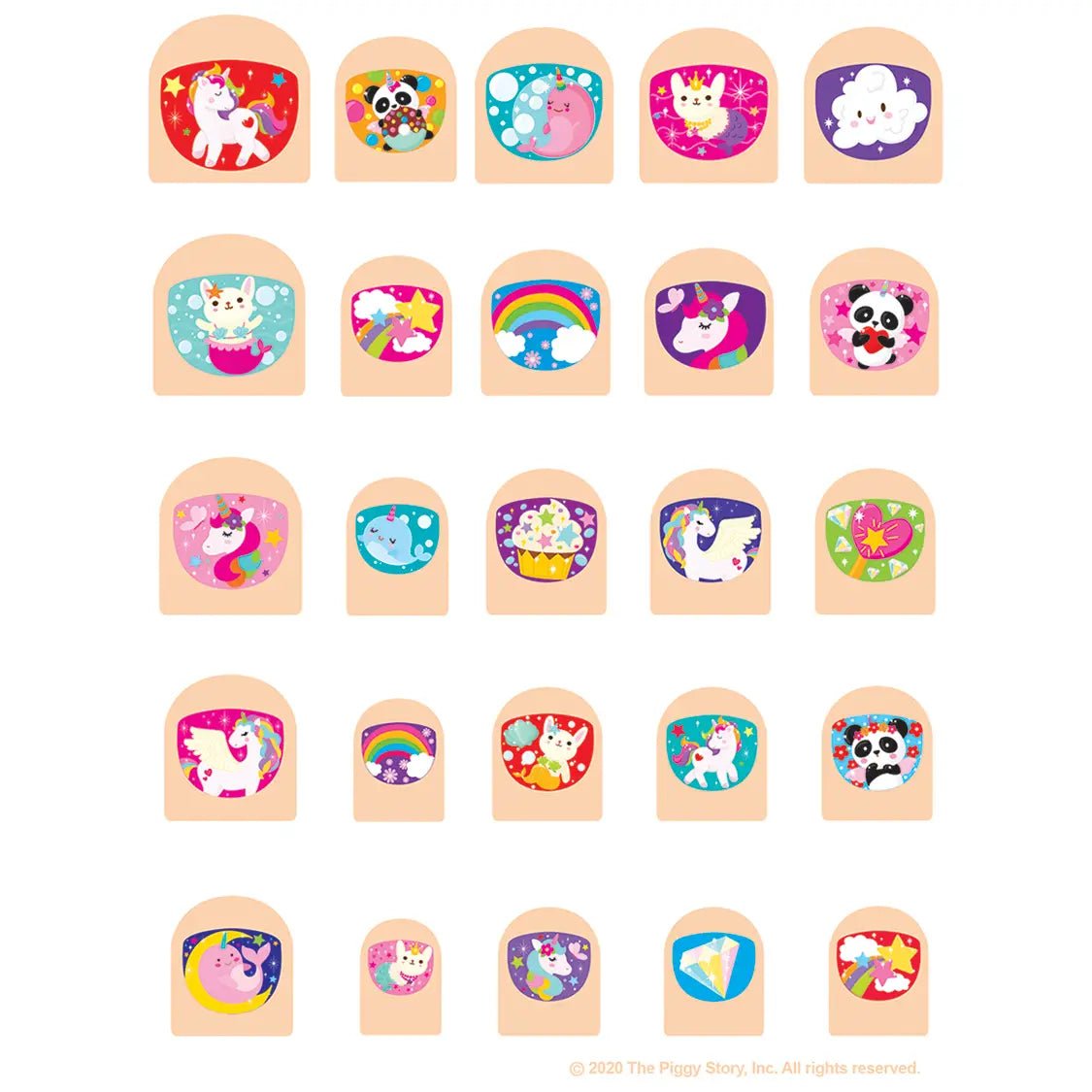 Girl Nation Magical Unicorn Bracelet and Nail Sticker Girly Gift Pack