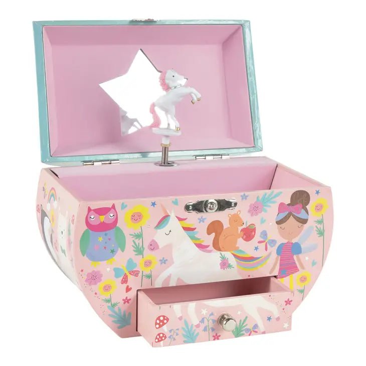 Floss & Rock Musical Jewelry Box Oval Shape - Rainbow Fairy