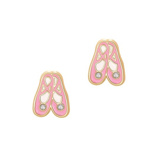 Girl Nation Cutie Stud Earrings - Ballet Slippers