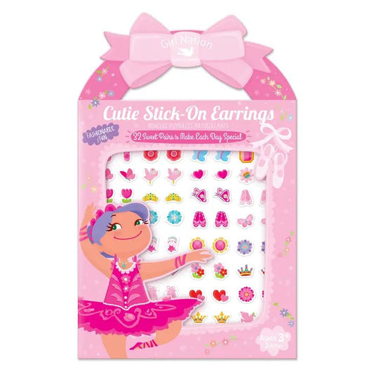 Girl Nation Cutie Stick-On Earrings - Pretty Ballerinas