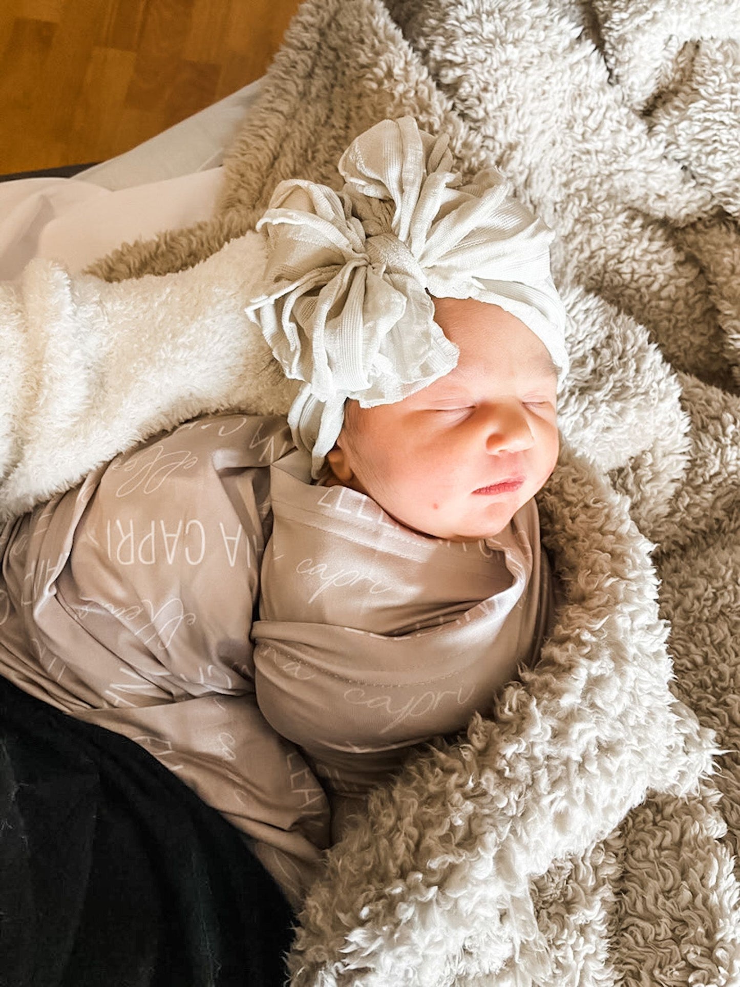 In Awe Couture Champagne Ruffled Headband