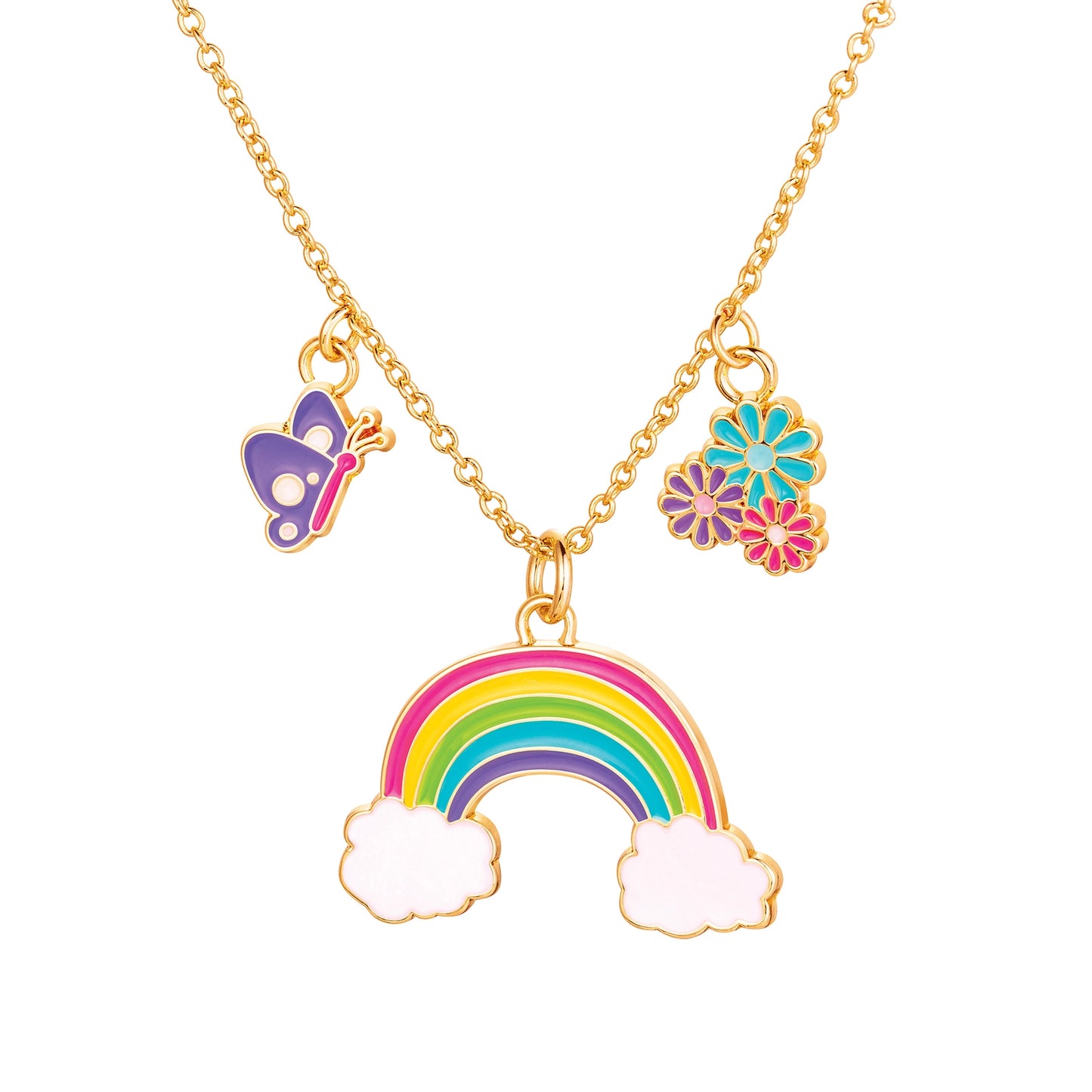 Girl Nation Charming Whimsy Necklace - Cloud Luvs Rainbow
