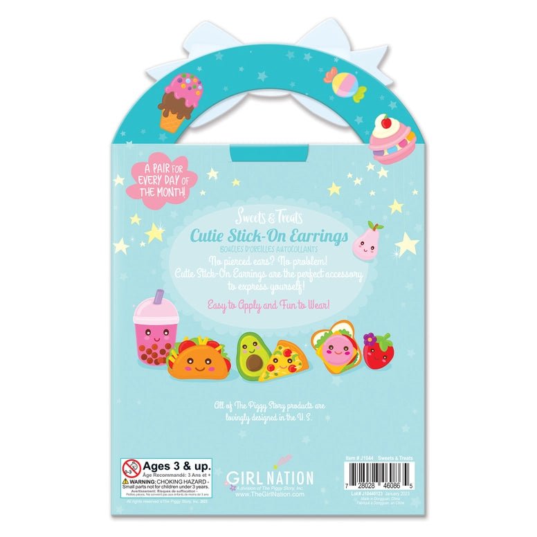 Girl Nation Cutie Stick-On Earrings - Sweets & Treats