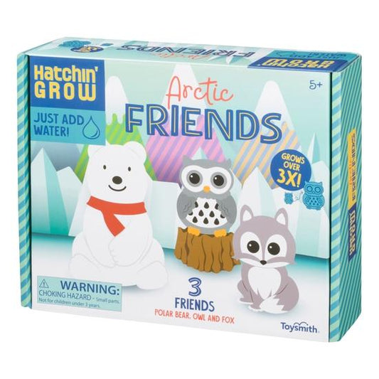 Toysmith Hatchin' Grow Artic Friends, Add Water, Owl, Fox, Polar Bear