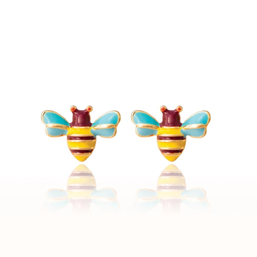 Girl Nation Cutie Stud Earrings - Buzzing Bee