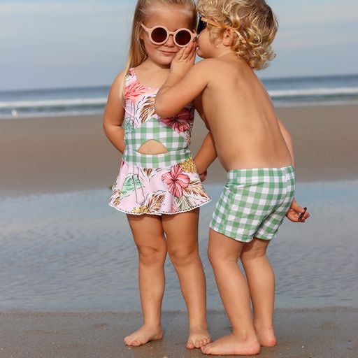 Blueberry Bay Emerald Greenwood One Piece Swimsuit