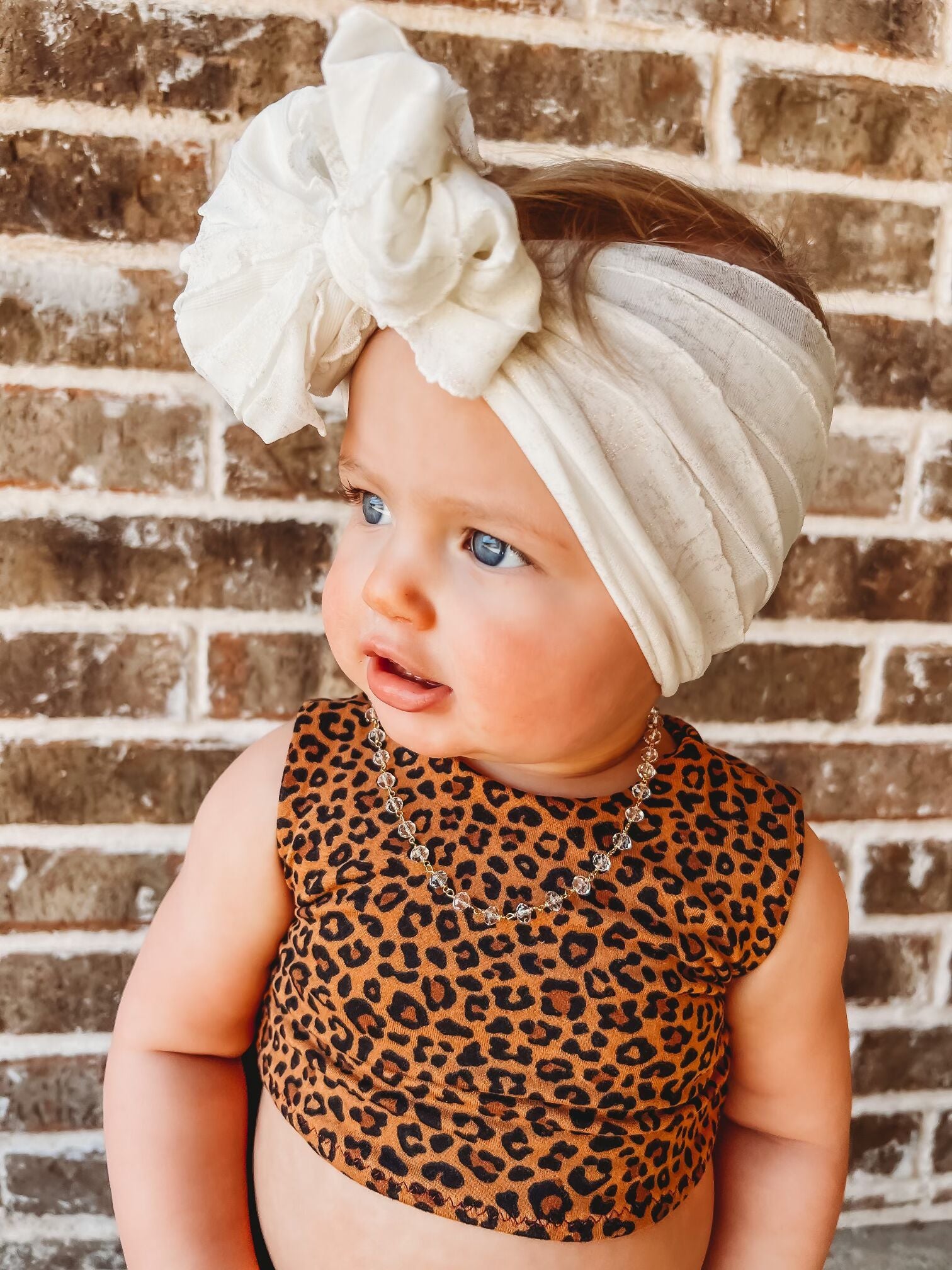 In Awe Couture Champagne Ruffled Headband