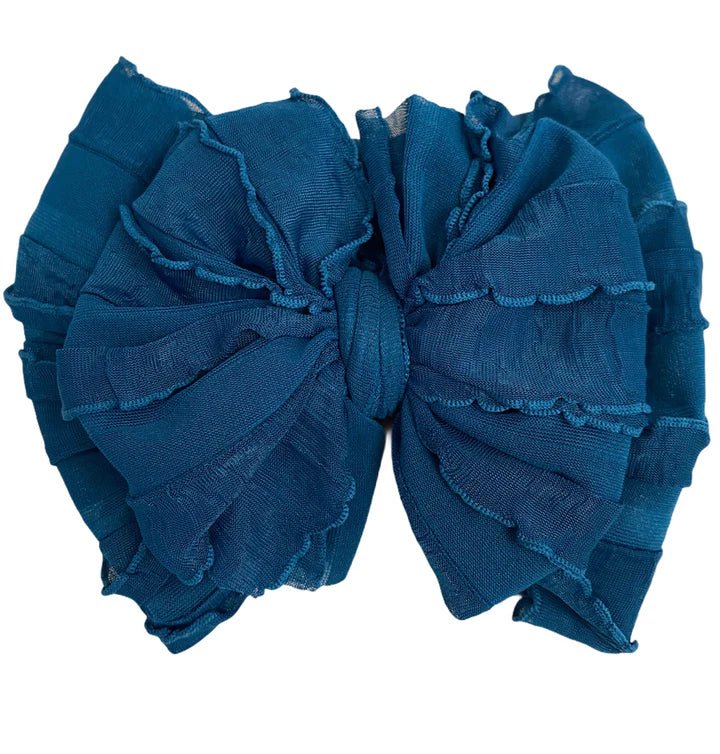 In Awe Couture Teal Ruffled Headband