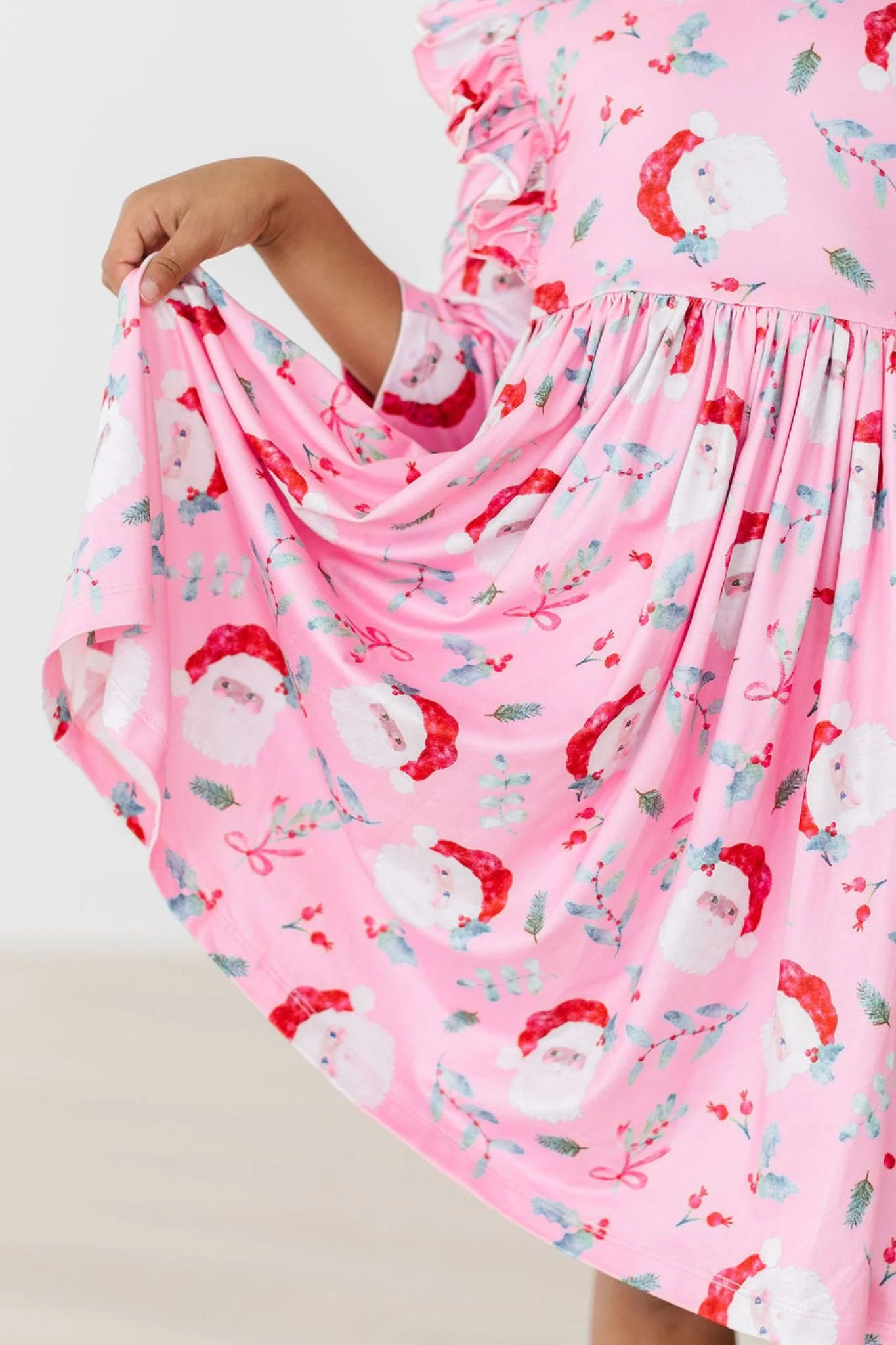 Mila & Rose Jolly Old Saint Nick Ruffle Twirl Dress