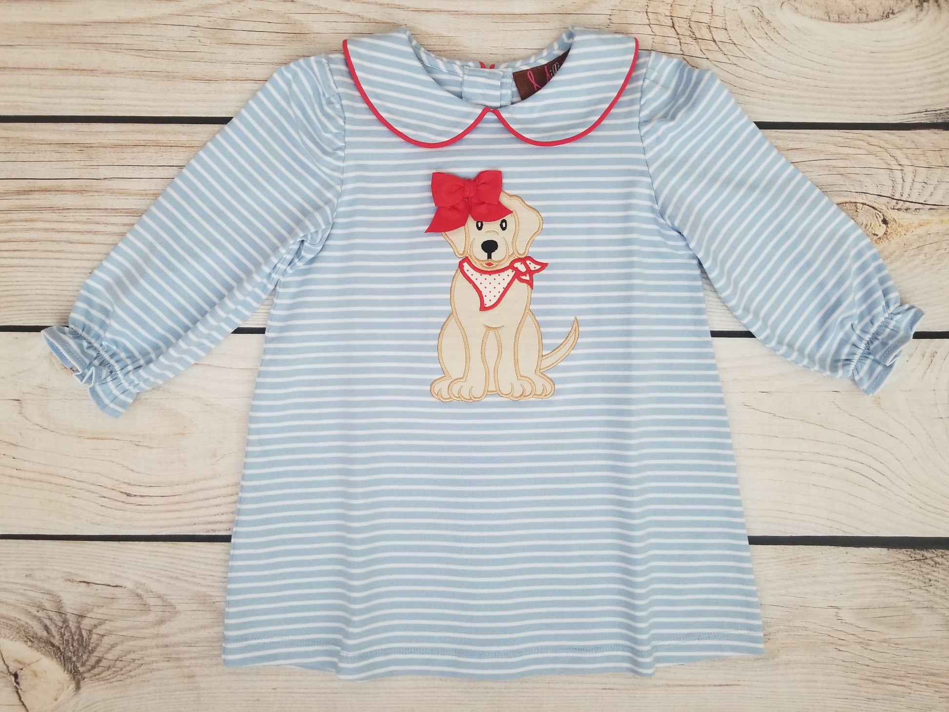 Millie Jay Pippa the Puppy Applique Dress