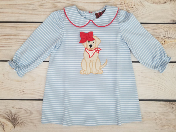 Millie Jay Pippa the Puppy Applique Dress