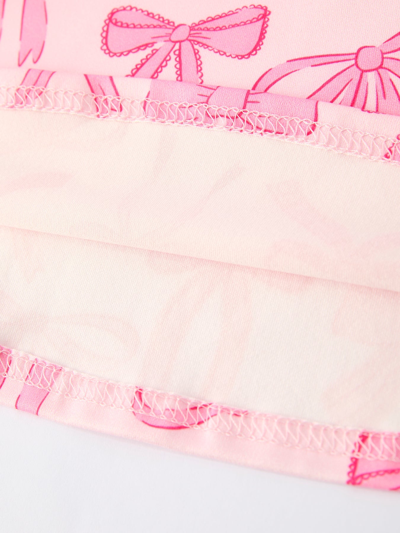 Rylee Faith Designs Girls Pink Dress with Bow Pattern - Cute Short Sleeve Outfit