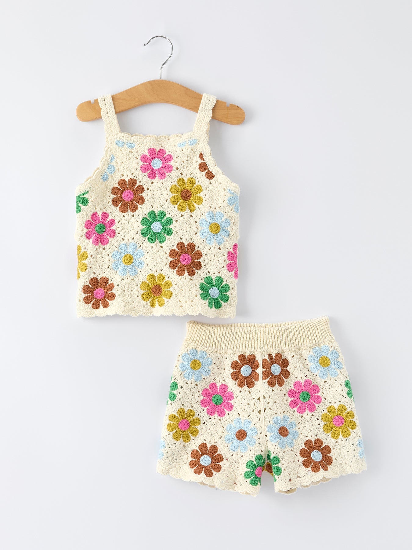 Rylee Faith Designs Summer Crochet Floral Girl Set