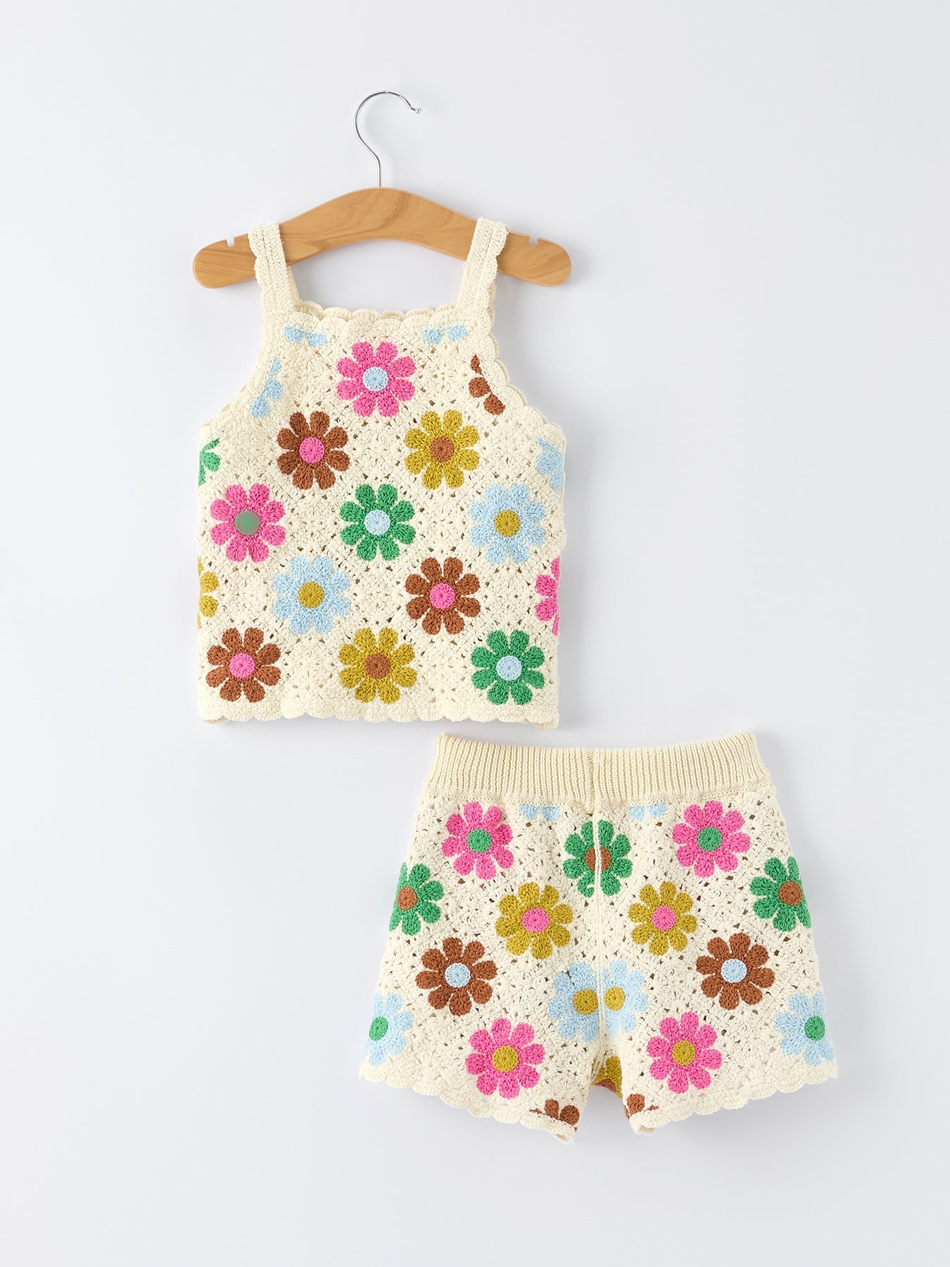 Rylee Faith Designs Summer Crochet Floral Girl Set