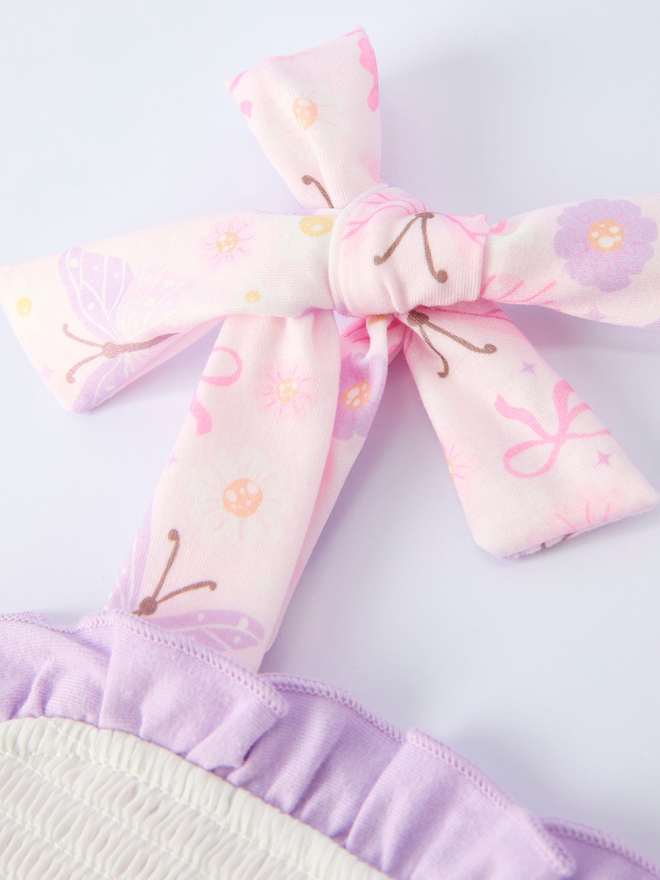 Rylee Faith Designs Butterfly Embroidery Smocking Bow Baby Girls Dress