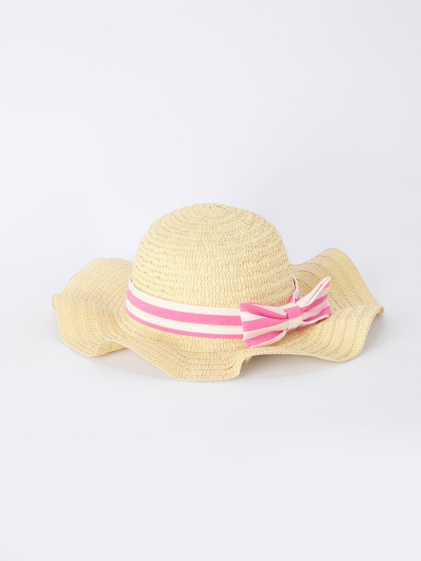 Rylie Faith Designs Spring Pink Striped Ruffled Girls' Dress with Hat