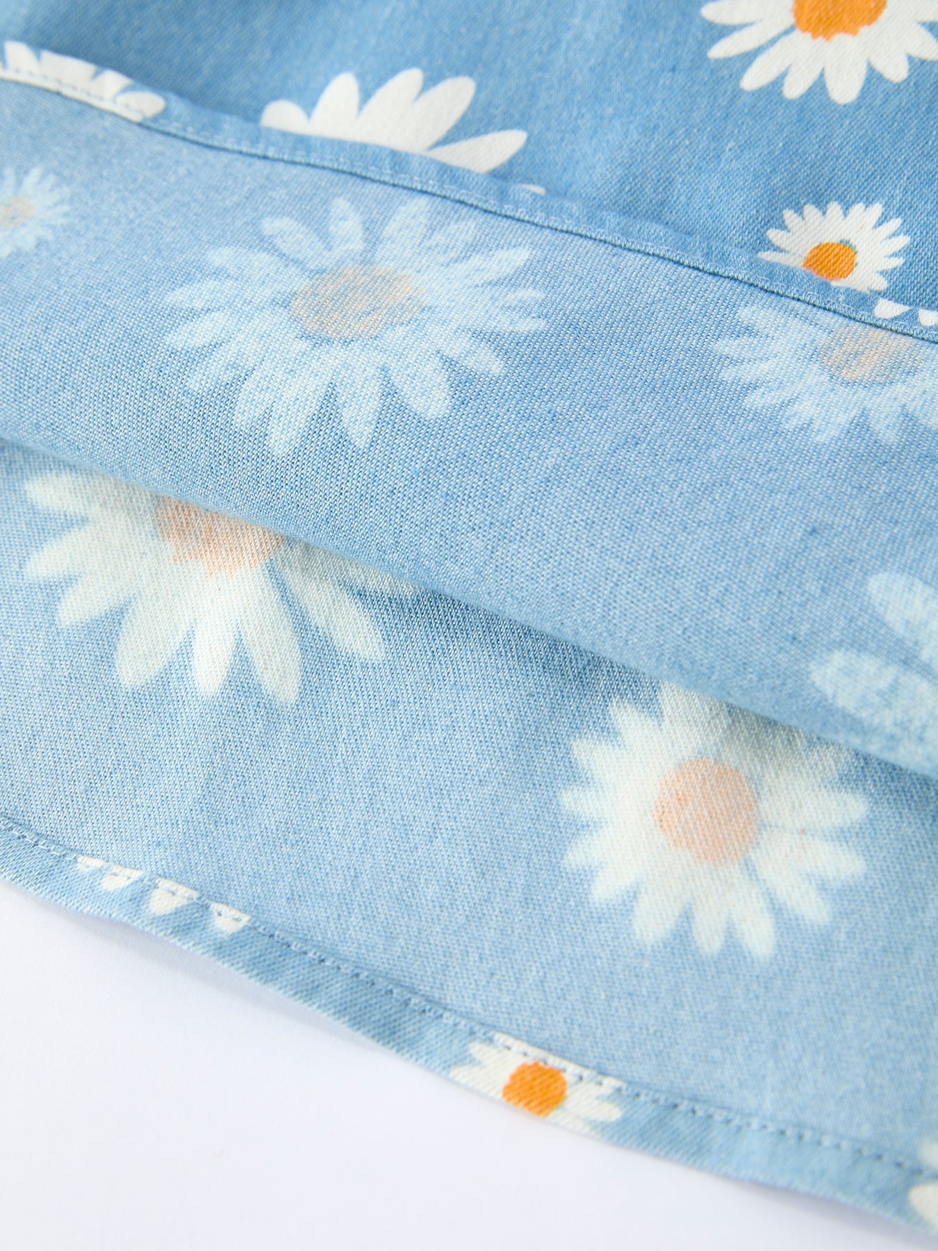 Rylee Faith Designs Spring Daisy Girls' Blue Denim Dress