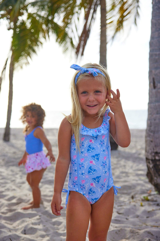 Blueberry Bay Starfish Azure One Piece Swimsuit