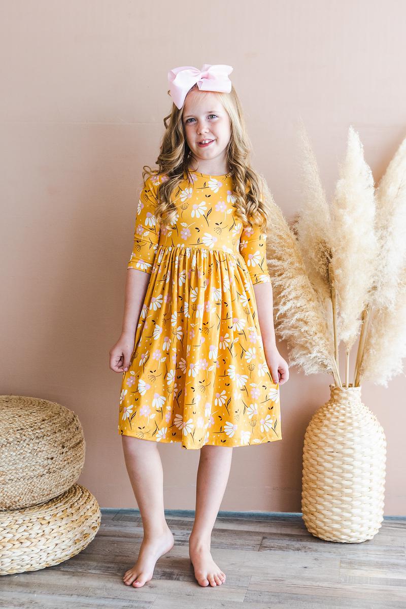 Mila & Rose Dandelions in Fall Twirl Dress