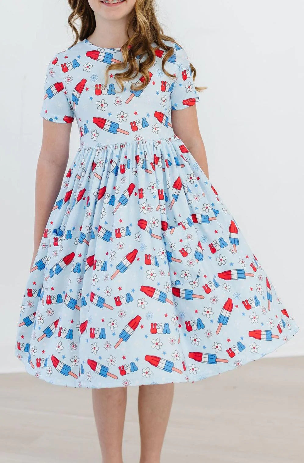 Mila & Rose Proudly Patriotic Pocket Twirl Dress