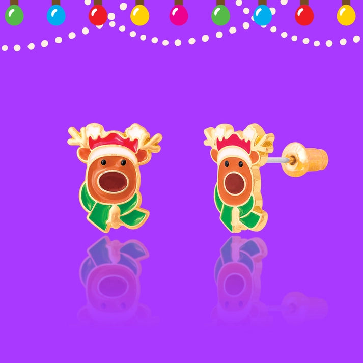 Girl Nation Cutie Stud Earrings - Reindeer Magic Earrings