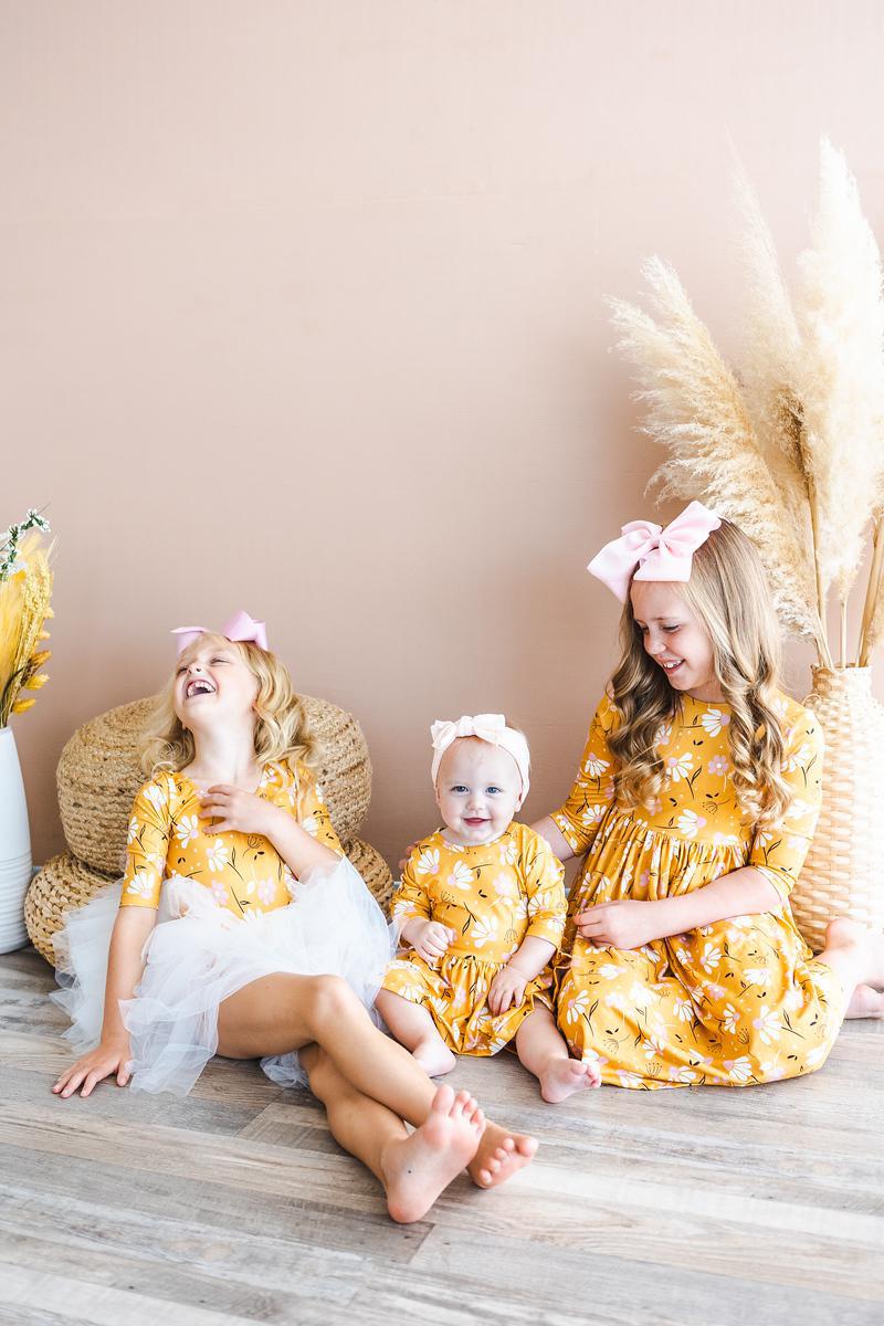 Mila & Rose Dandelions in Fall Twirl Dress