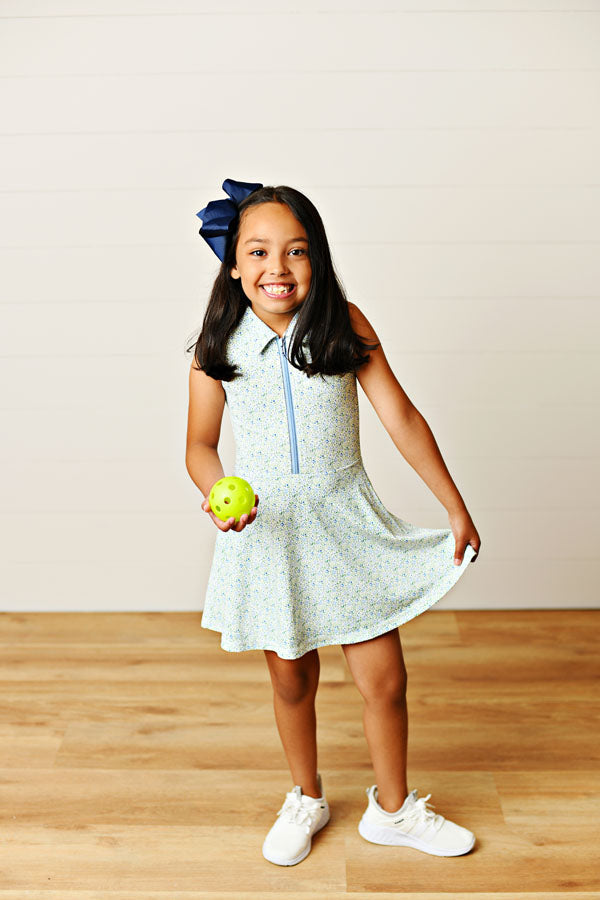 Swoon Active Floral Collar Tennis Dress Style AF2509
