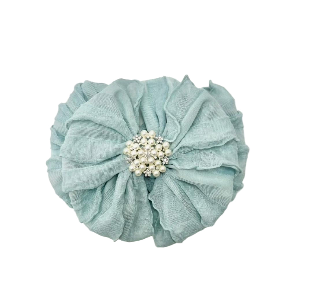 In Awe Couture Pearl Ruffled Headband