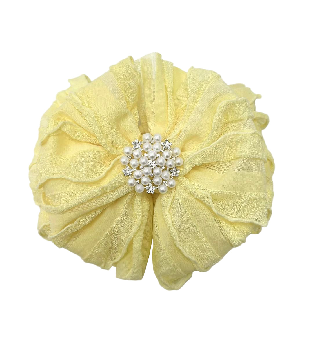 In Awe Couture Pearl Ruffled Headband