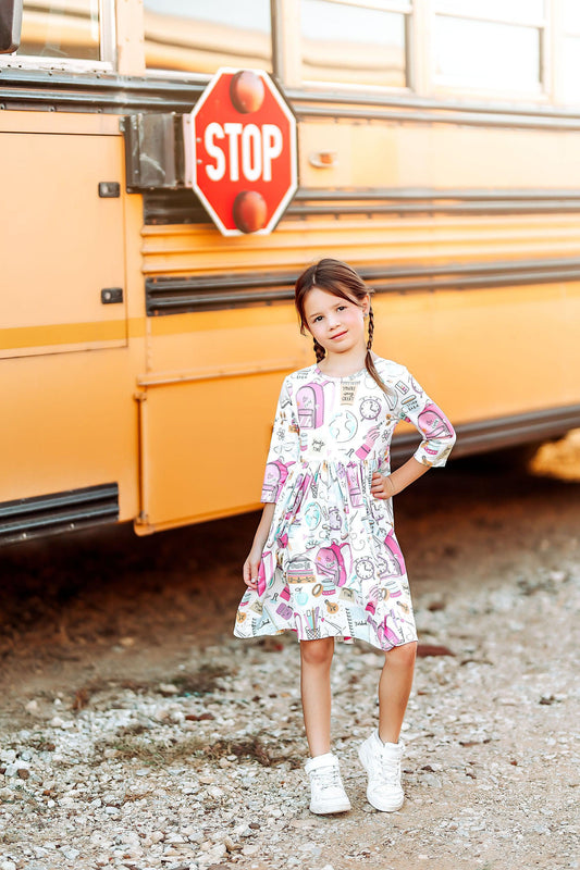 Mila & Rose School Is Cool Pocket Twirl Dress