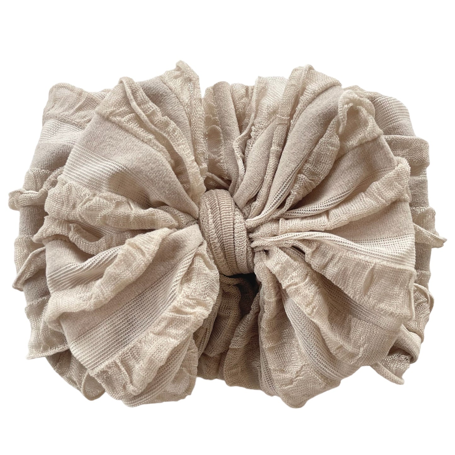 In Awe Couture Ruffled Headband - Champagne