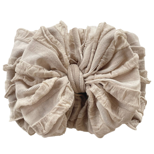 In Awe Couture Ruffled Headband - Champagne