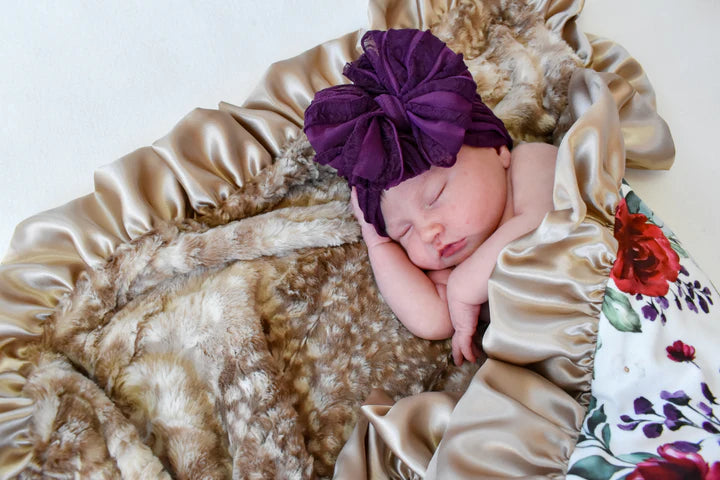 In Awe Couture Plum Ruffled Headband