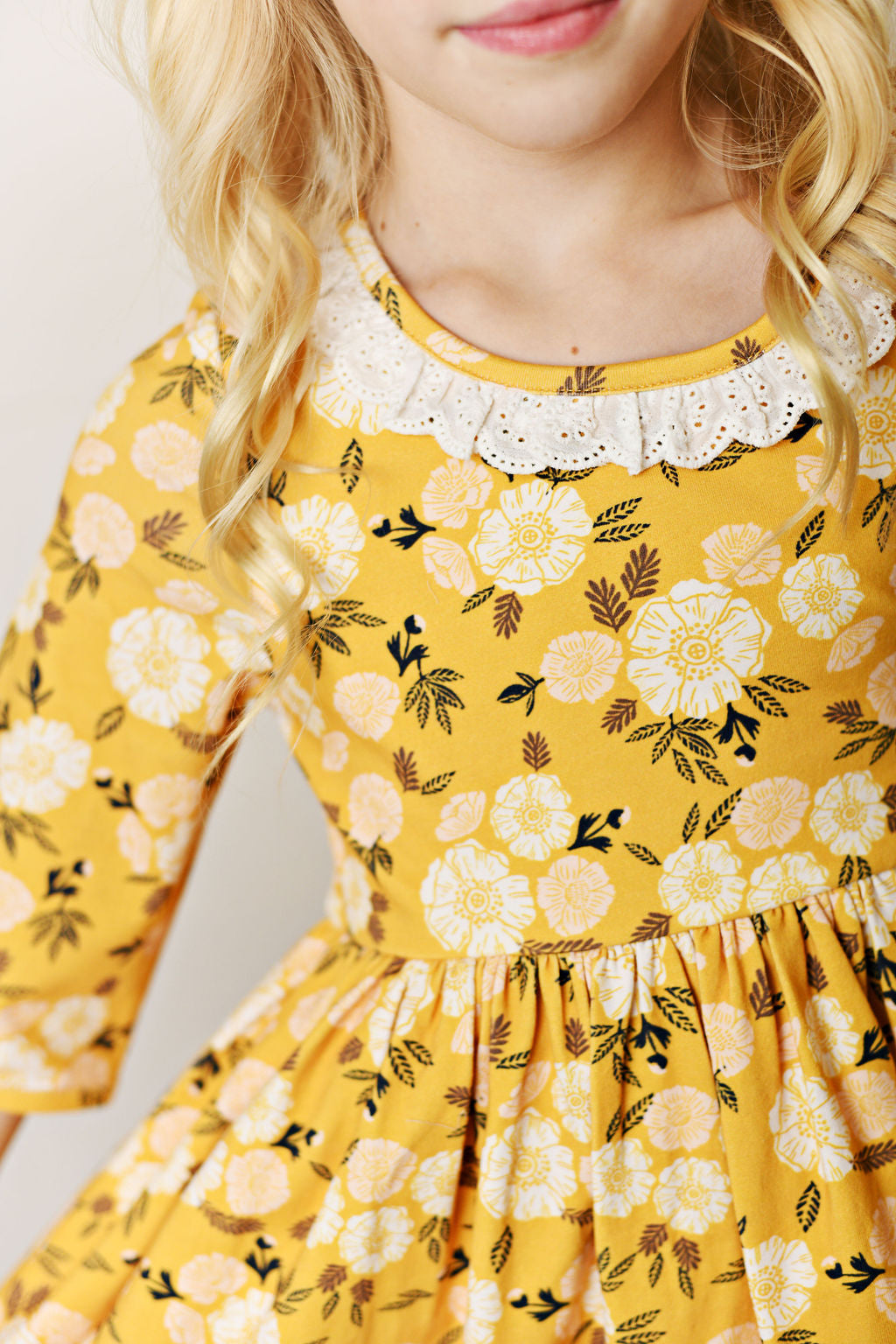 Serendipity Clothing Golden Floral Eyelet Dress