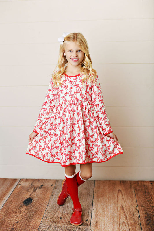 Serendipity Clothing Red Bow Dress