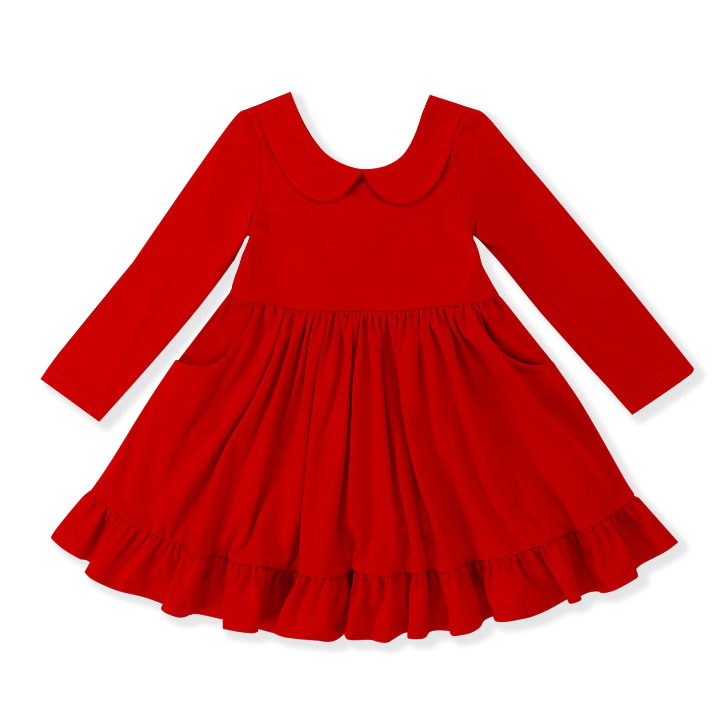 Serendipity Clothing Peter Pan Christmas Red Pocket Dress