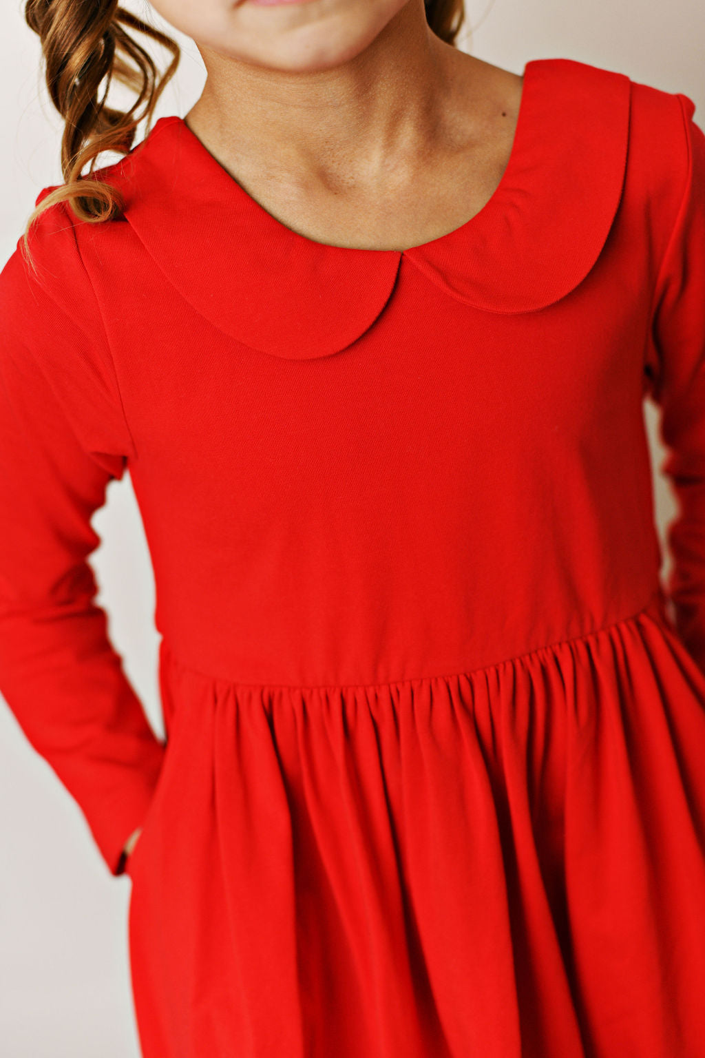 Serendipity Clothing Peter Pan Christmas Red Pocket Dress