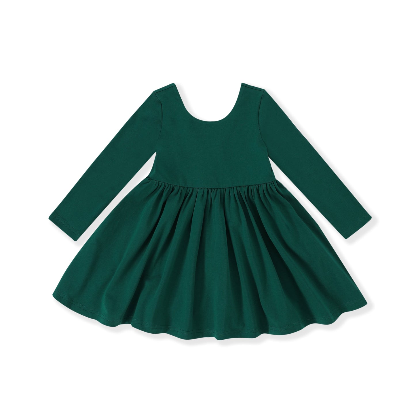 Serendipity Clothing Knit Twirl Hunter Green Pocket Dress